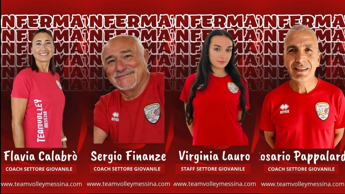 Team Volley Messina conferma gli allenatori del settore giovanile biancorosso